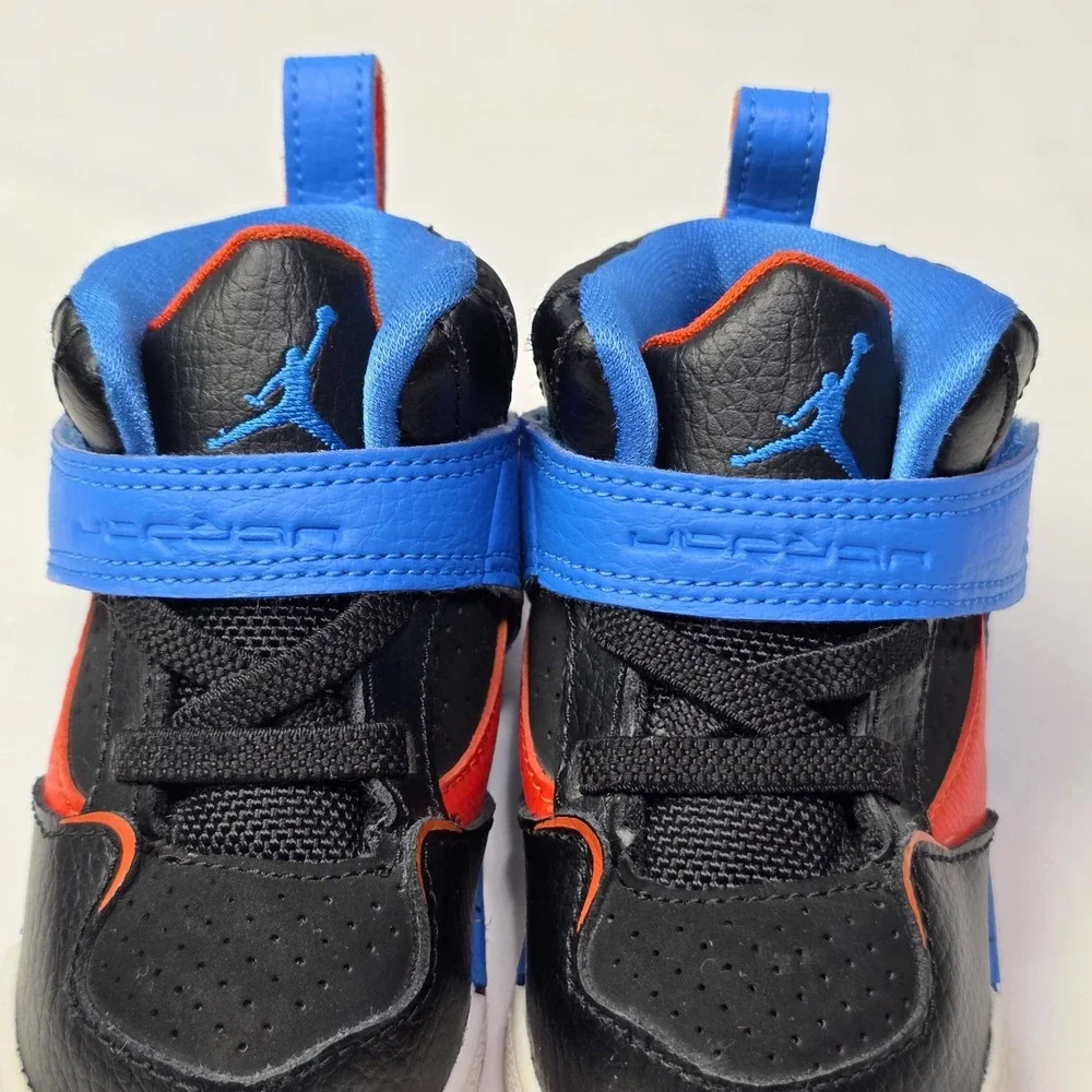 Jordan Flight 45 High Shoes TD Toddler Size 4C Black Blue Red 599903-027 Baby